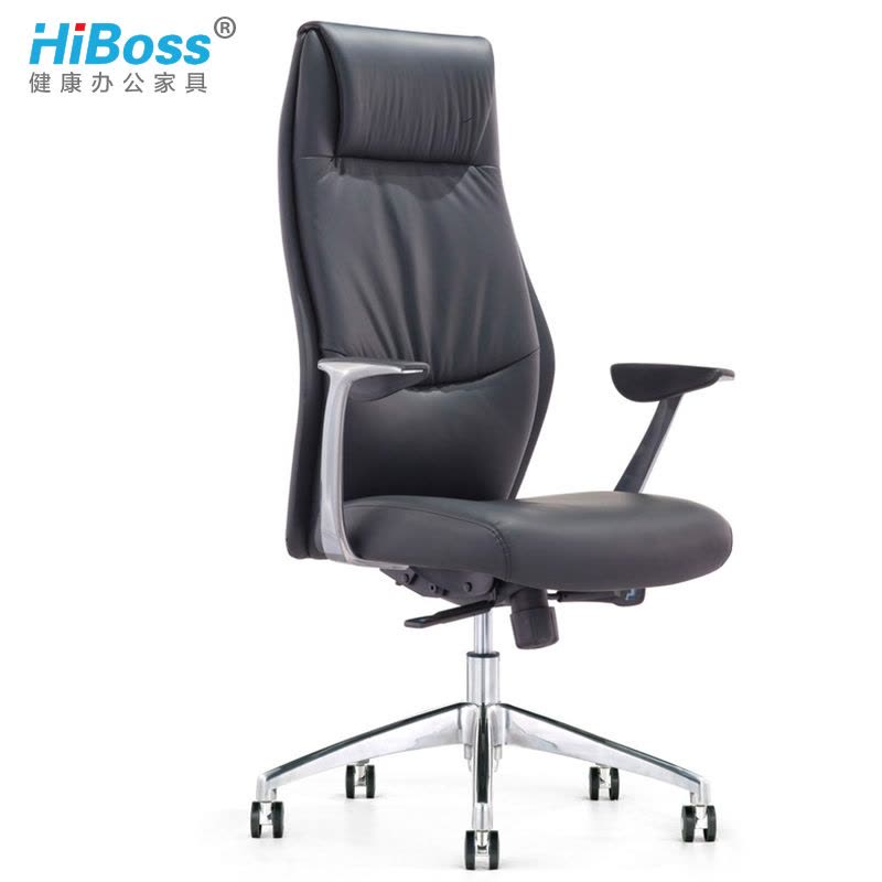 HiBoss 老板椅电脑椅子家用时尚办公椅皮艺椅大班椅座椅图片