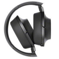 索尼(SONY) 立体声耳机MDR-100AAP 可折叠头戴式麦克风耳机 炭黑