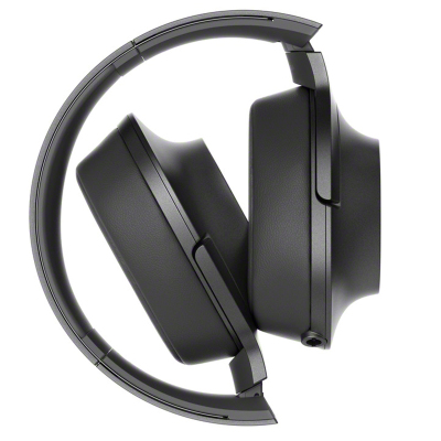 索尼(SONY) 立体声耳机MDR-100AAP 可折叠头戴式麦克风耳机 炭黑