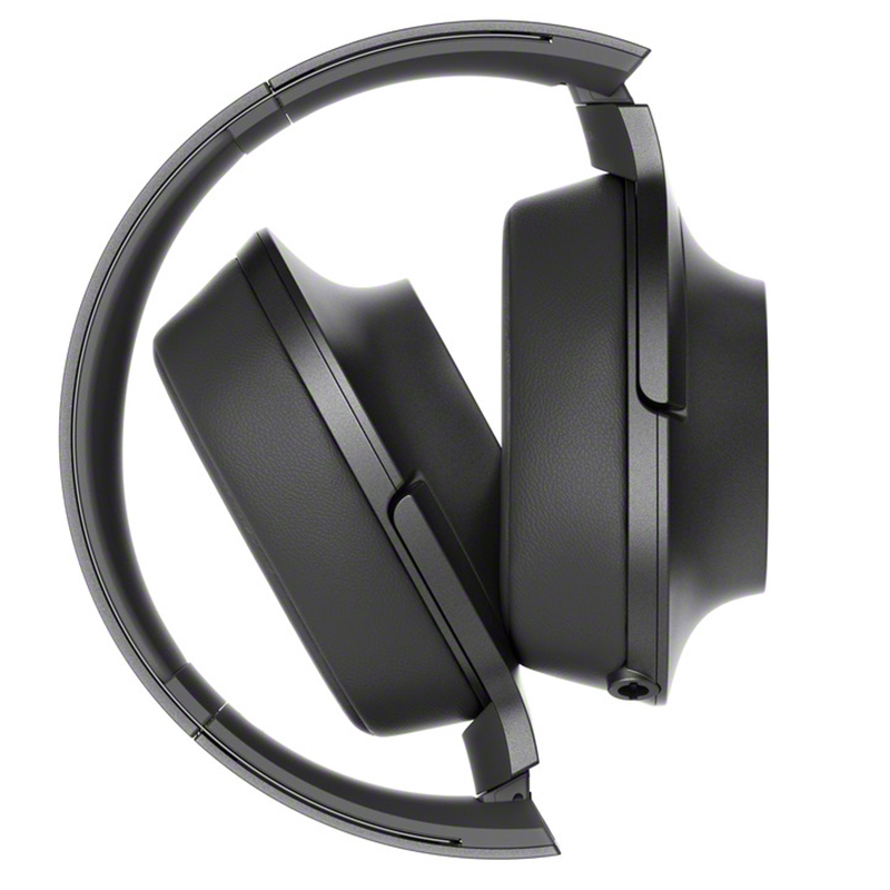 索尼(SONY) 立体声耳机MDR-100AAP 可折叠头戴式麦克风耳机 炭黑