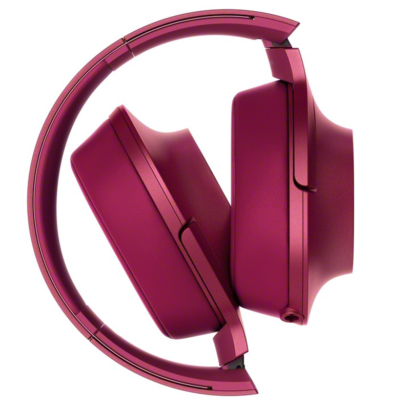 索尼(SONY) 立体声耳机MDR-100AAP 可折叠头戴式麦克风耳机 波多尔红