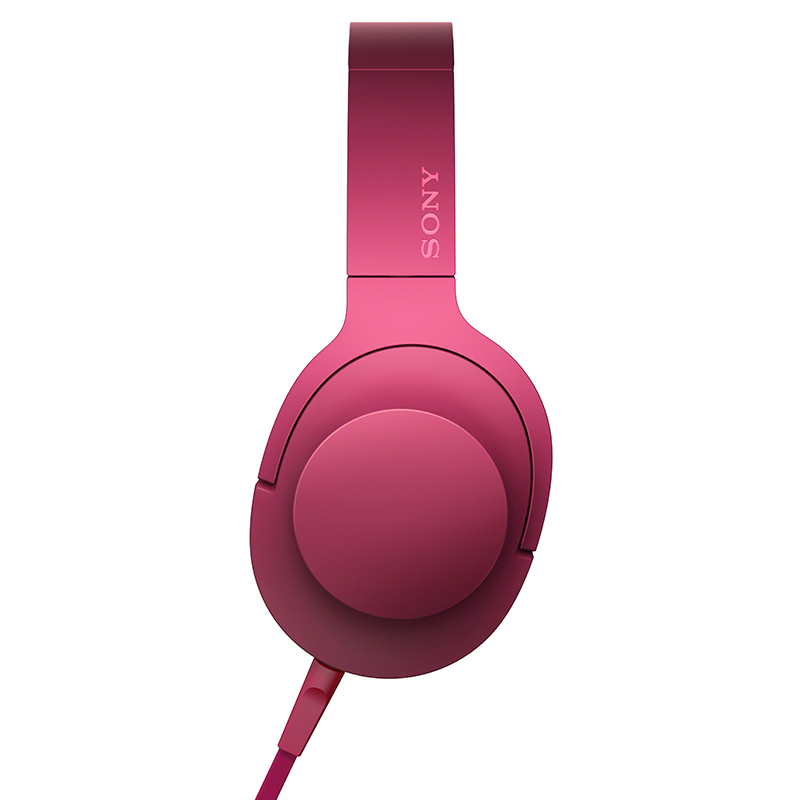 索尼(SONY) 立体声耳机MDR-100AAP 可折叠头戴式麦克风耳机 波多尔红