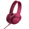 索尼(SONY) 立体声耳机MDR-100AAP 可折叠头戴式麦克风耳机 波多尔红