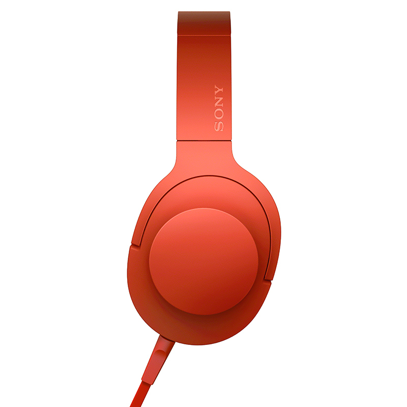 索尼(SONY) 立体声耳机MDR-100AAP 可折叠头戴式麦克风耳机 朱砂红