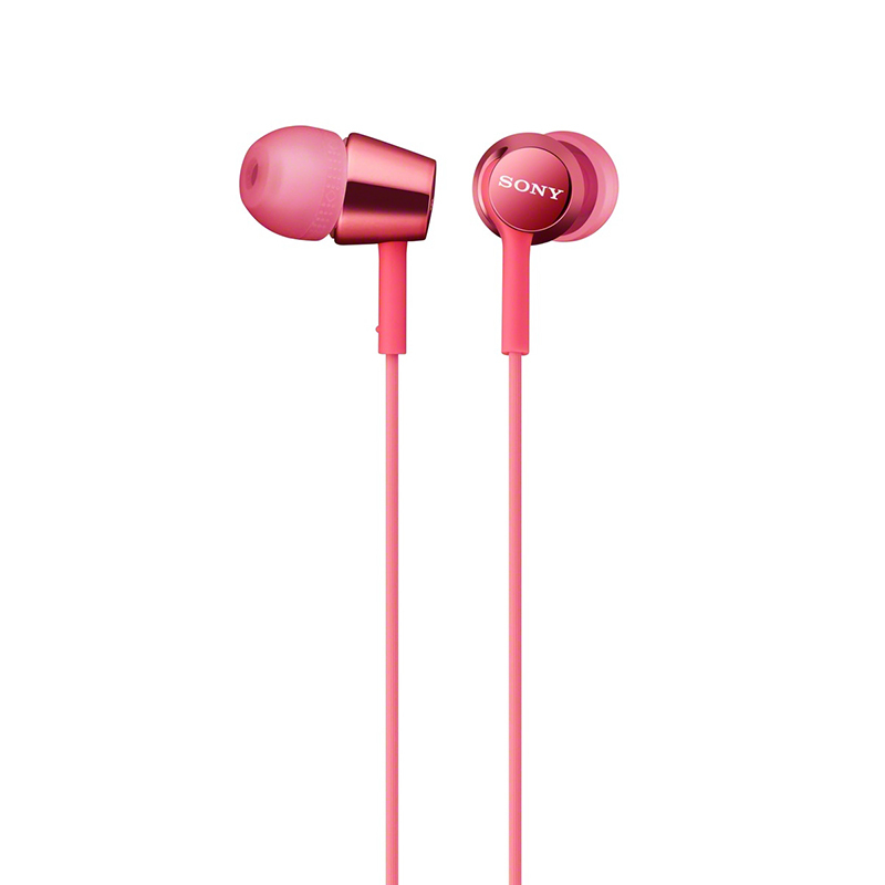 索尼 (SONY) MDR-EX150AP 入耳式耳机重低音立体声手机通话带麦 粉色