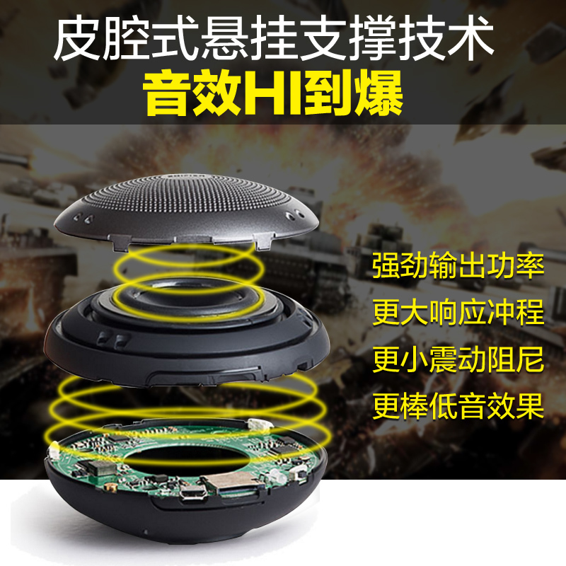 Edifier/漫步者M100 蓝牙音箱 低音炮无线便携户外音箱 迷你小音响 绿色