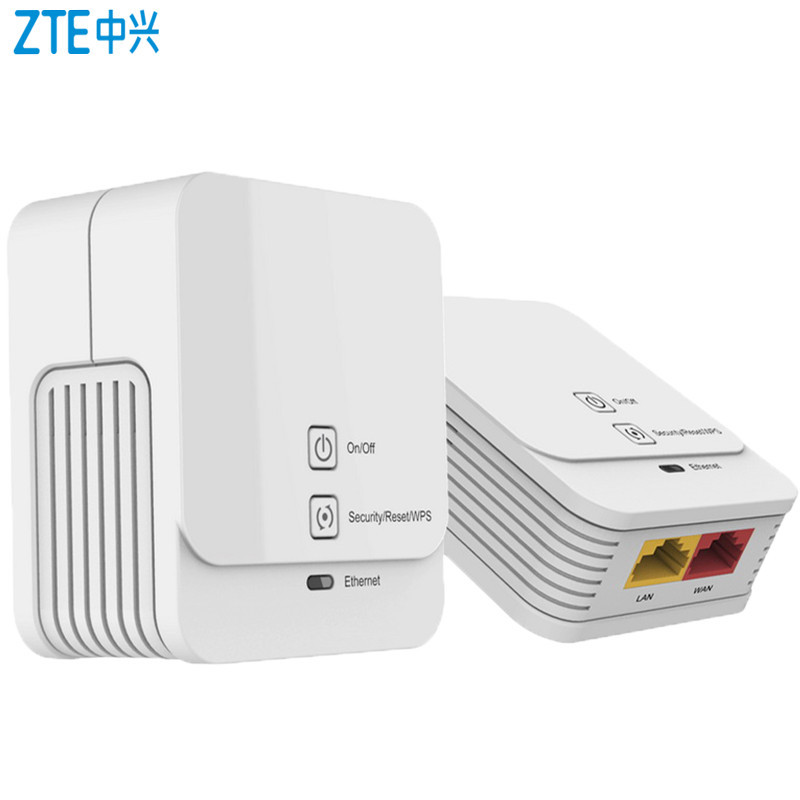中兴ZTE H513R&H513 300Mbps无线路由器电力猫一对 电力线适配器 家用路由ap扩展信号放大器