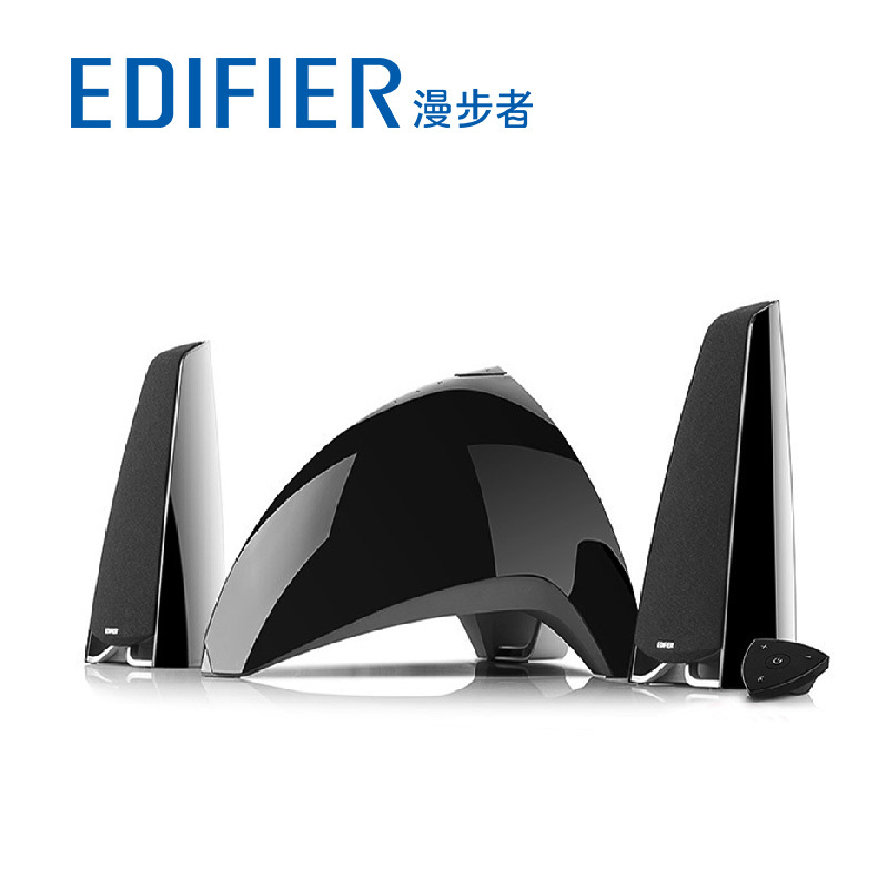 (EDIFIER)漫步者 E3360BT无线遥控蓝牙音箱2.1多媒体有源音响 黑色