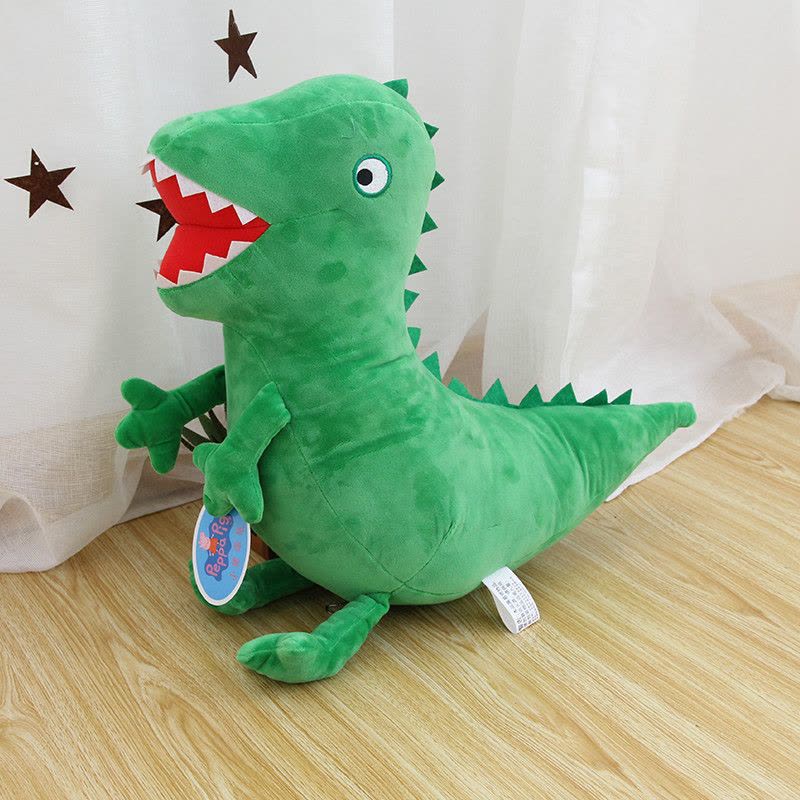 小猪佩奇Peppa Pig毛绒玩具中号恐龙(绿色)30cm图片