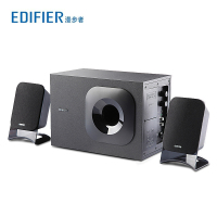 漫步者R201T12 多媒体有源台式电脑音箱 2.1木质低音炮笔记本音响 黑色