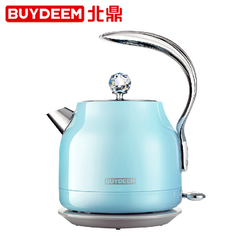 北鼎(BUYDEEM) 电水壶K206 镶钻进口304不锈钢电热水壶精美礼盒装礼品 皎月风信蓝