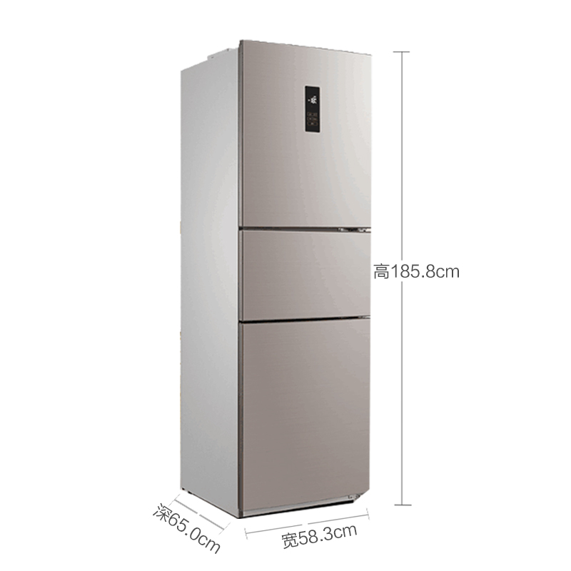 美的(Midea)BCD-228WTPZM(E) 228升 变频节能 智能操控 中门可调温家用节能三门电冰箱高清大图
