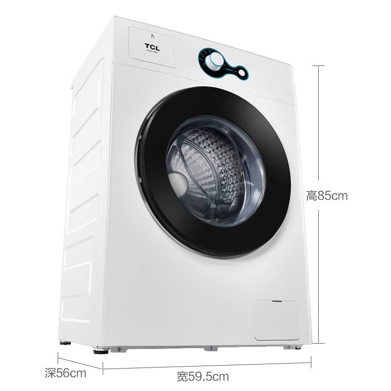 TCL洗衣机 XQG80-Q300 8公斤静音滚筒洗衣机 不伤衣内筒 高温自洁 中途添衣 大容量 智慧感知 节能家用图片