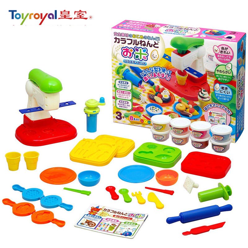 Toyroyal 皇室玩具彩泥 安全无毒儿童橡皮泥模具工具套装 米黏土