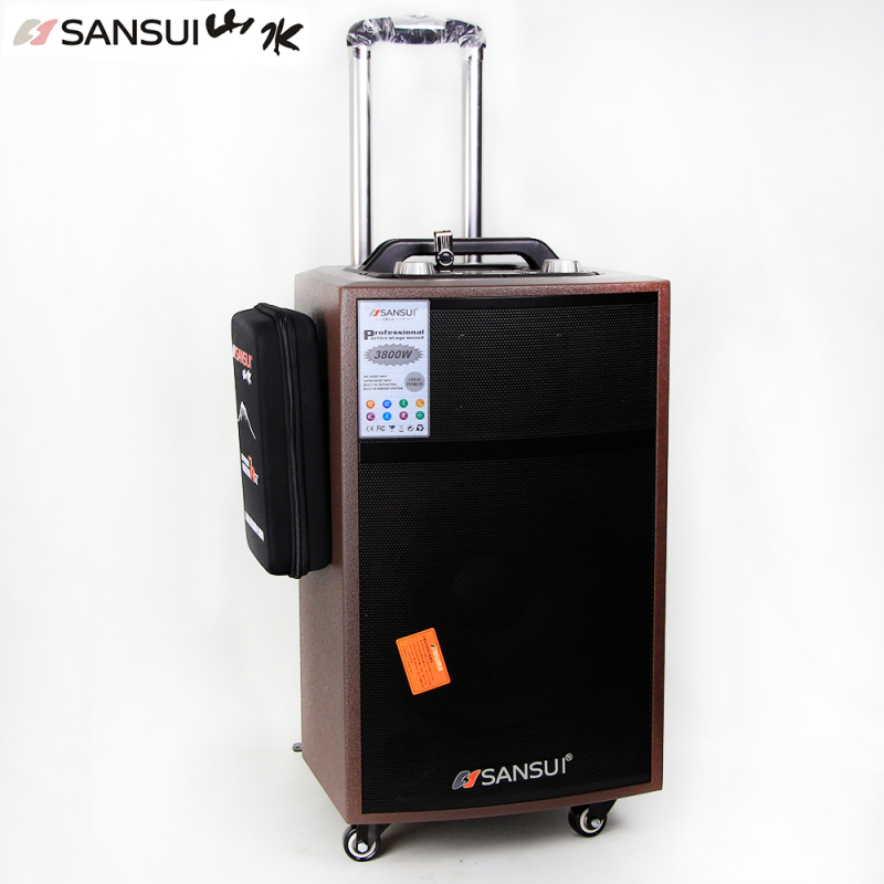 Sansui/山水 SG1-08户外聚会蓝牙音箱移动手提广场舞音响 户外拉杆音箱