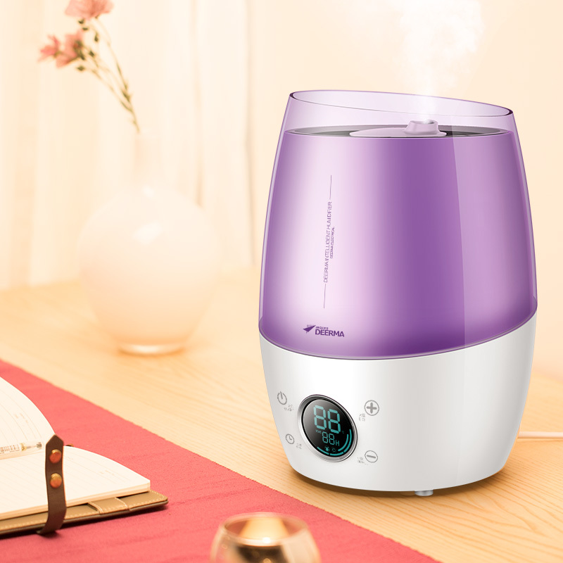 德尔玛(Deerma)加湿器 LU100 4.5L家用智能定时 大屏显示 迷你静音空气净化器