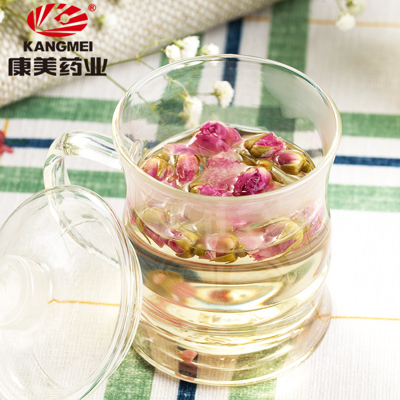 [苏宁易购超市]康美玫瑰花茶 广西玫瑰茶罐装100g/瓶
