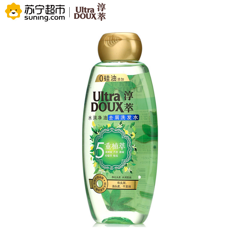 淳萃(UltraDOUX)5重植萃水润净油去屑洗发水400ml