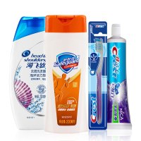 佳洁士三重护理牙刷+3D炫白茉莉茶爽牙膏90克+舒肤佳沐浴露200毫升+海飞丝去屑洗发露海洋活力200毫升