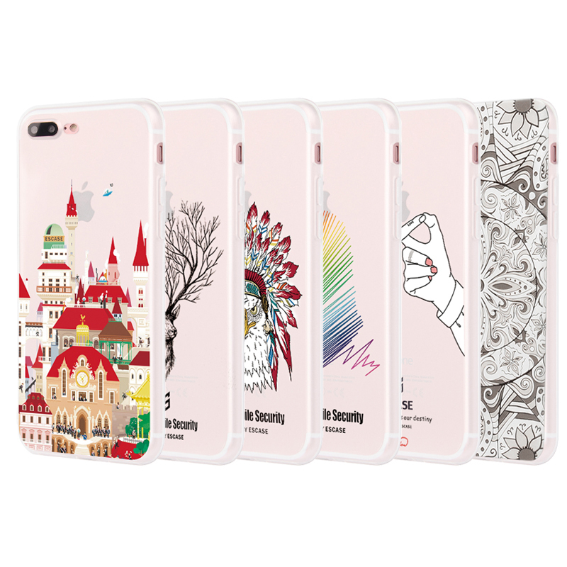 ESCASE 苹果iPhone 7 Plus手机壳/保护壳/手机套 个性插画系列 男女通用款