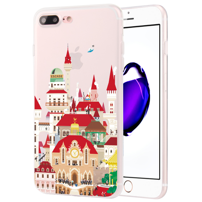 ESCASE 苹果iPhone 7 Plus手机壳/保护壳/手机套 个性插画系列 男女通用款