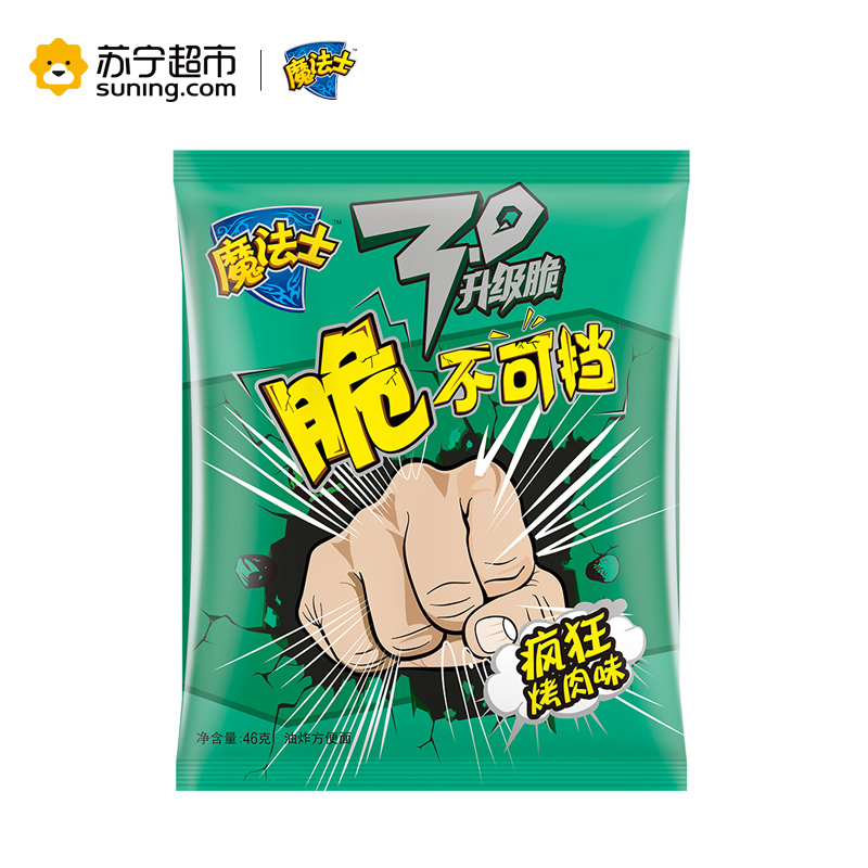 魔法士方便面疯狂烤肉味46g*30包干脆面