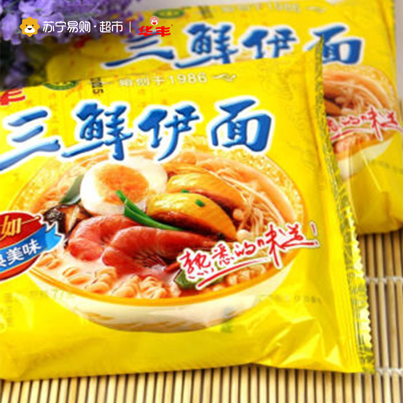 华丰 三鲜伊面单包78g*24整箱
