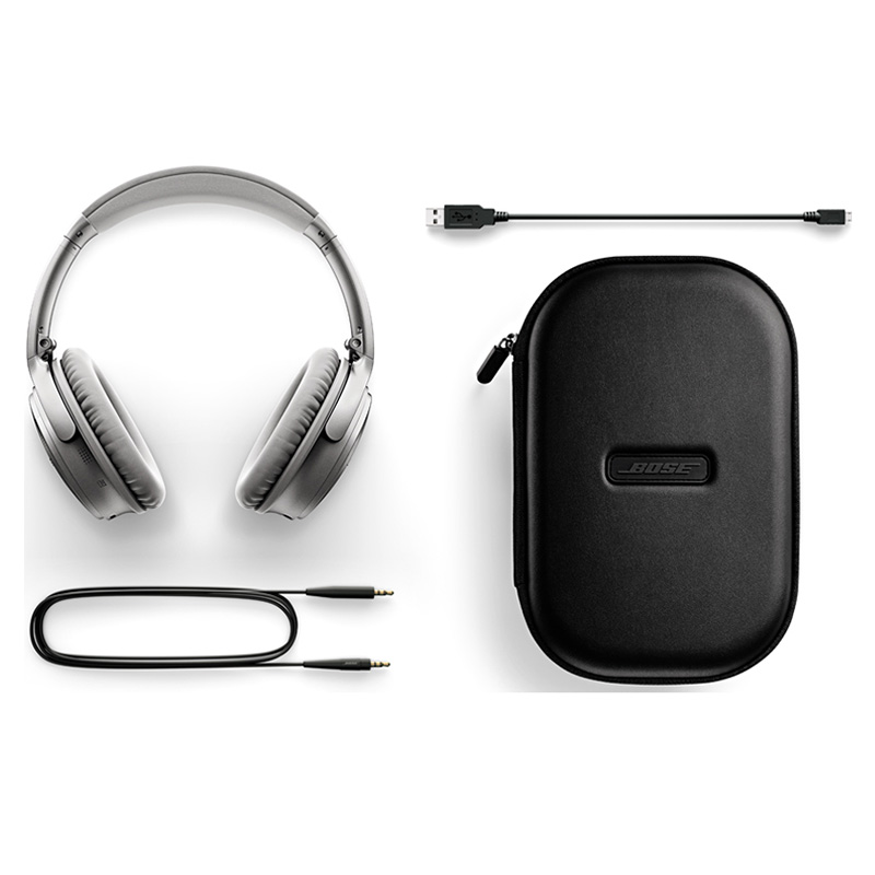 [银色]BOSE QuietComfort 35无线蓝牙耳机有源消噪耳机QC35