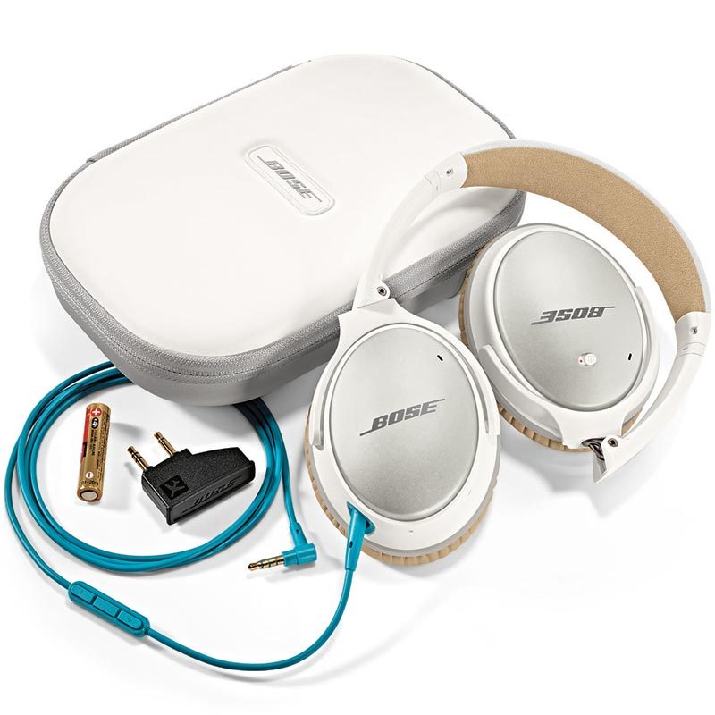 [白色苹果版]BOSE QuietComfort25有源消噪头戴式耳机 qc25主动降噪耳罩式耳机