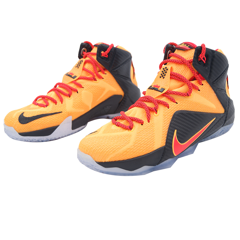 耐克男鞋新款勒布朗12篮球鞋 橙色707781-830高清大图