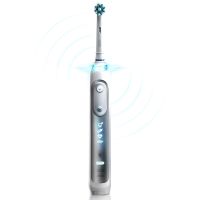 博朗欧乐B（Oralb）智能电动牙刷 3D声波震动成人充电式牙刷 配刷头*4 iBrush8000 plus星光银