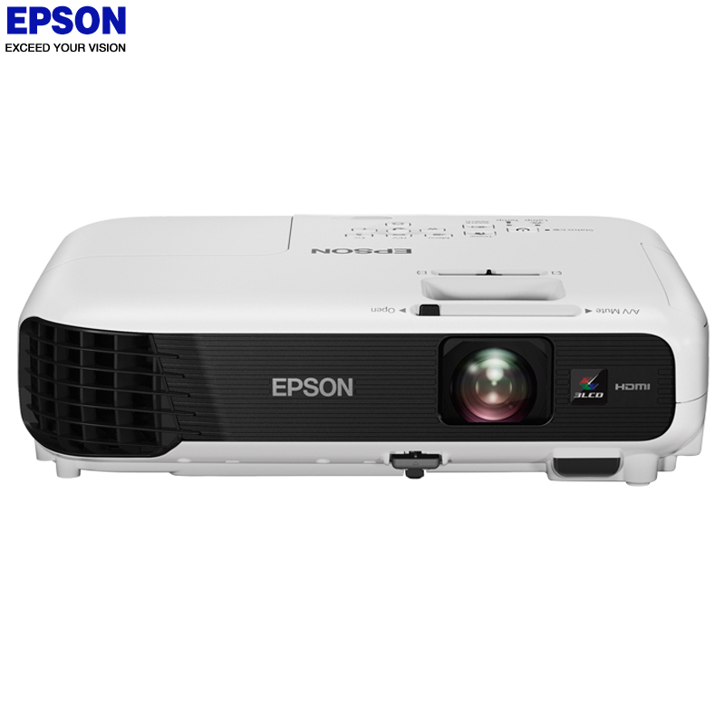 爱普生(EPSON)CB-S04 商务办公会议家用高清投影机 投影仪+100英寸4:3电动幕布( 3000流明)