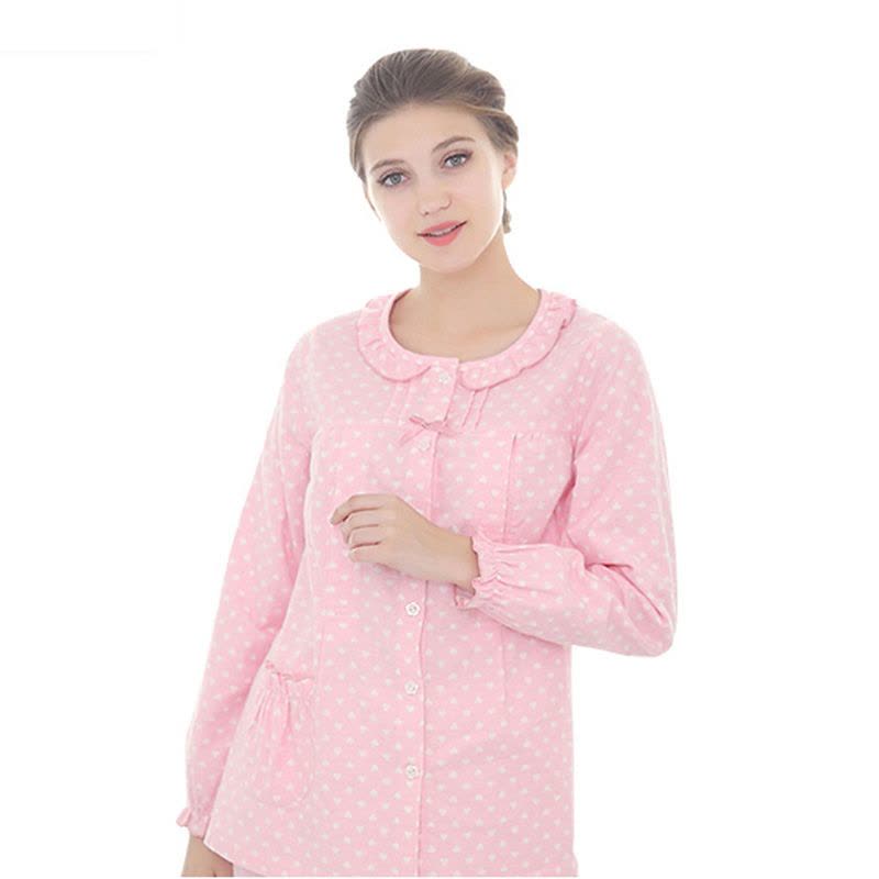 添香月子服加厚纯棉绒布孕妇睡衣产妇哺乳睡衣孕妇家居服套装 20122C图片
