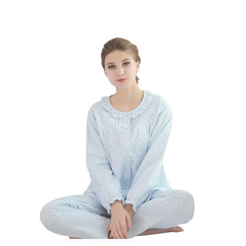 添香月子服加厚纯棉绒布孕妇睡衣产妇哺乳睡衣孕妇家居服套装 20122C图片