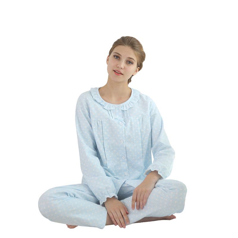 添香月子服加厚纯棉绒布孕妇睡衣产妇哺乳睡衣孕妇家居服套装 20122C图片
