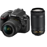 尼康(Nikon)D3400 (AFP 18-55mm+AFP 70-300mm G) 双镜头套装 约5幅/秒连拍速度