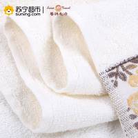 馨牌 纯棉毛巾 优品典雅纯棉1浴巾2毛巾三件套礼盒33.2*27.2*9cm 黄色