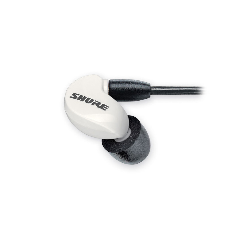 舒尔(SHURE) SE215M+ 白色 音乐耳机入耳式 隔音通用有线耳机hifi带麦耳塞