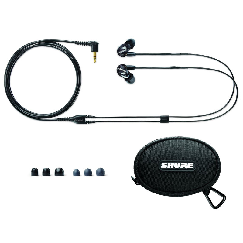 舒尔(SHURE) SE215M+ 白色 音乐耳机入耳式 隔音通用有线耳机hifi带麦耳塞