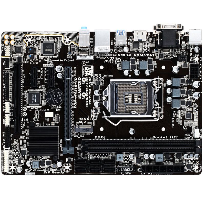 苏宁自营技嘉(Gigabyte)B150M-HD3 DDR4 主板 (Intel B150/LGA 1151)