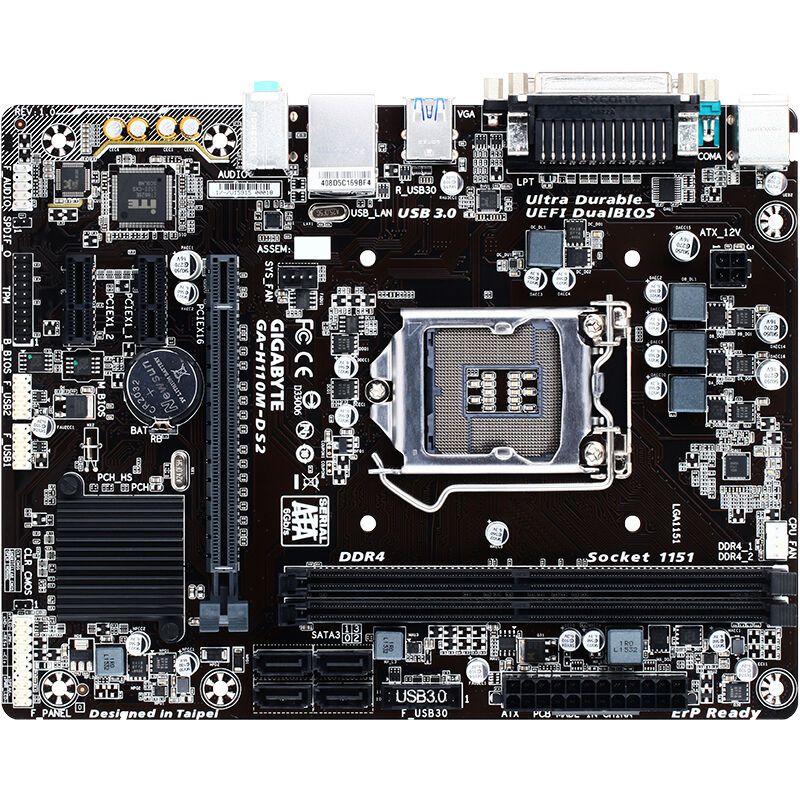 苏宁自营技嘉(GIGABYTE)H110M-DS2 主板 (Intel H110/LGA 1151)