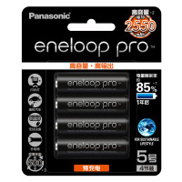松下爱乐普eneloop 镍氢大容量5号五号可充干电池4粒装 BK-3HCCA/4BW 话筒相机玩具
