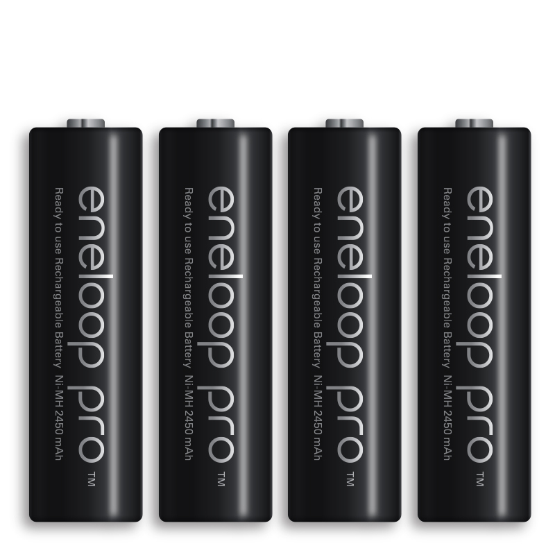 松下爱乐普eneloop 镍氢大容量5号五号可充干电池4粒装 BK-3HCCA/4BW 话筒相机玩具