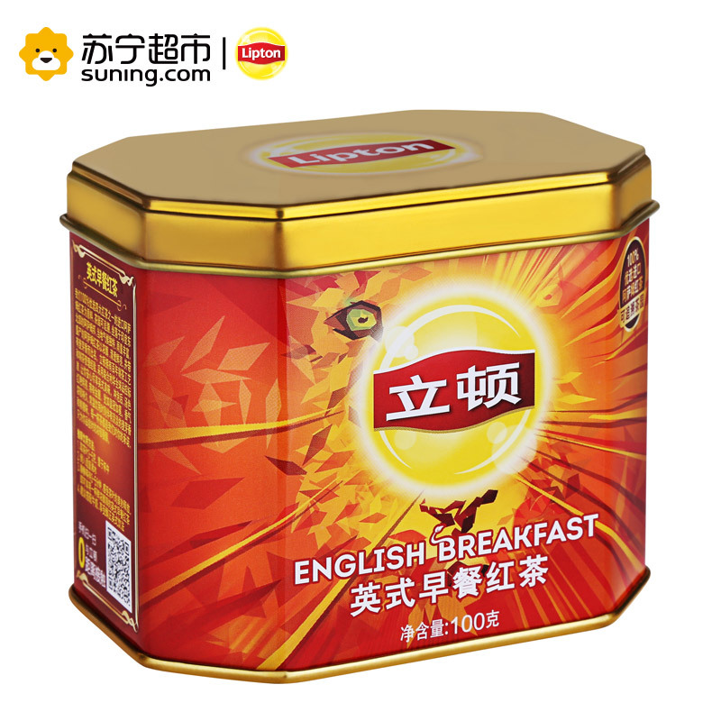 立顿(Lipton)英式早餐红茶100g 罐装 散茶 茶叶