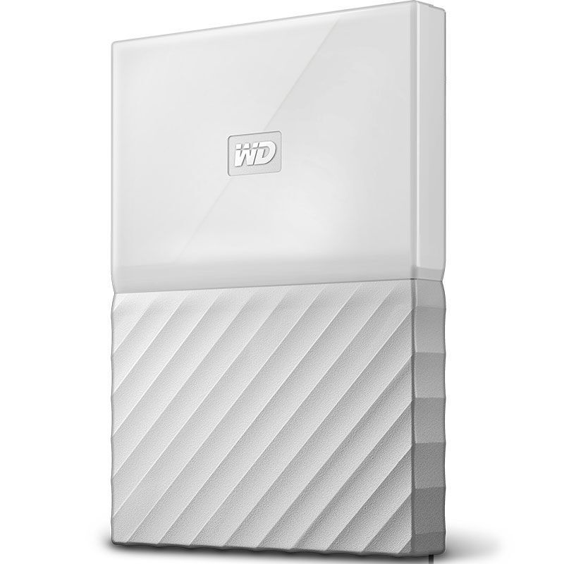 西部数据(WD)My Passport 1TB2.5英寸USB3.0闪耀白移动硬盘 WDBYNN0010BWT-CESN