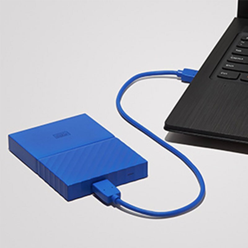 西部数据WD My Passport 1TB2.5英寸USB3.0贵族蓝 移动硬盘 WDBYNN0010BBL-CESN