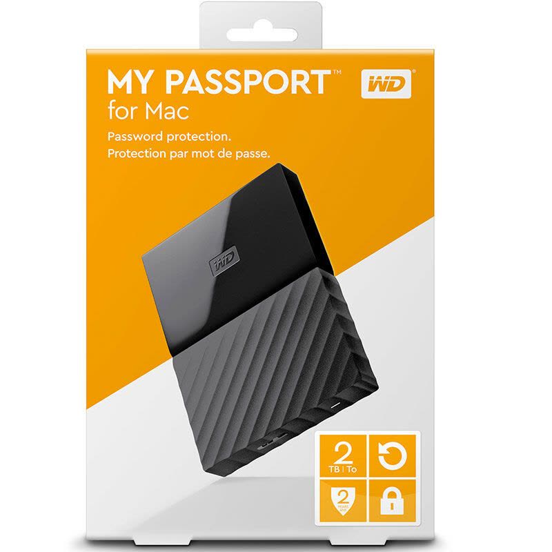 西部数据WDMy Passport 4TB 2.5英寸USB3.0经典黑移动硬盘 WDBYFT0040BBK-CESN图片