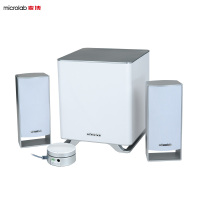 麦博(microlab)M-500BT 电脑音箱 电脑蓝牙音箱 音响 低音炮 多媒体2.1游戏音箱 木质 白色