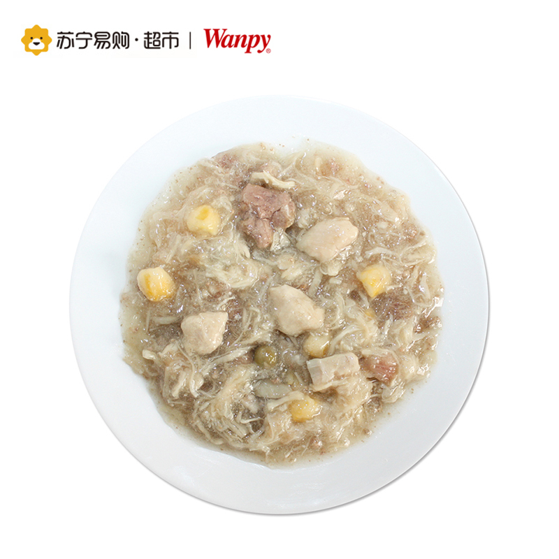 [苏宁超市]Wanpy猫用鸡肉鲜封包1kg 宠物食品 宠物主食 猫零食湿粮罐头妙鲜猫粮包幼猫