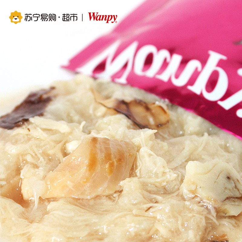 [苏宁超市]Wanpy猫用鸡肉+鳕鱼鲜封包 0.8kg 宠物食品 宠物主食 猫零食湿粮罐头妙鲜猫粮包幼猫